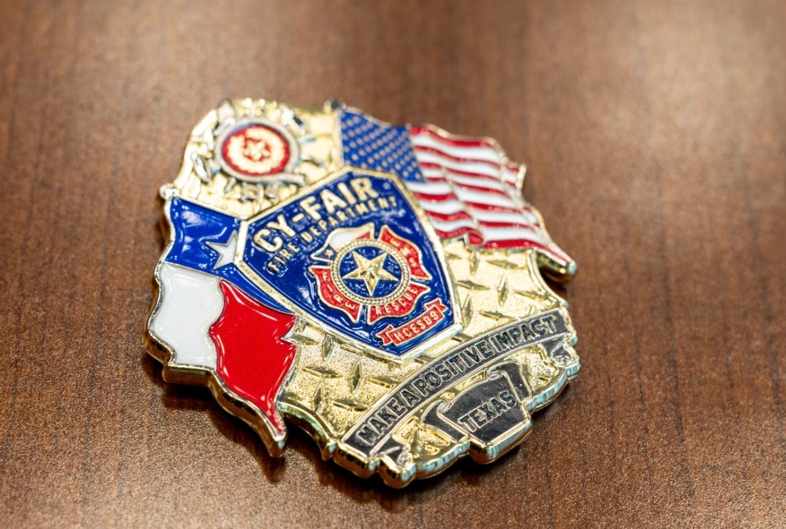 Cy-Fair Fire Department challenge coin